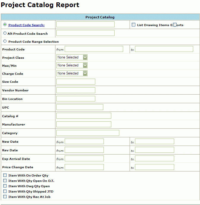 How to Create a Project Catalog old
